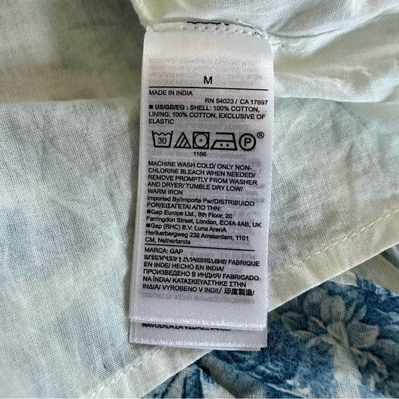 Love Shack Fancy x Gap Blue Floral Ruffle Wrap Dress - Picture 4 of 7